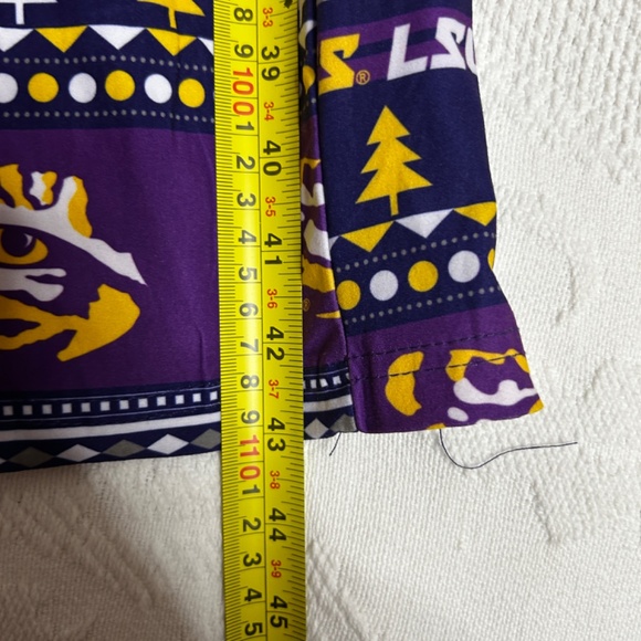LSU Tigers Pyjama Bottoms Men's Size Medium Holiday Winter Loungewear - Picture 7 of 8